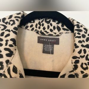 Leopard print denim jacket